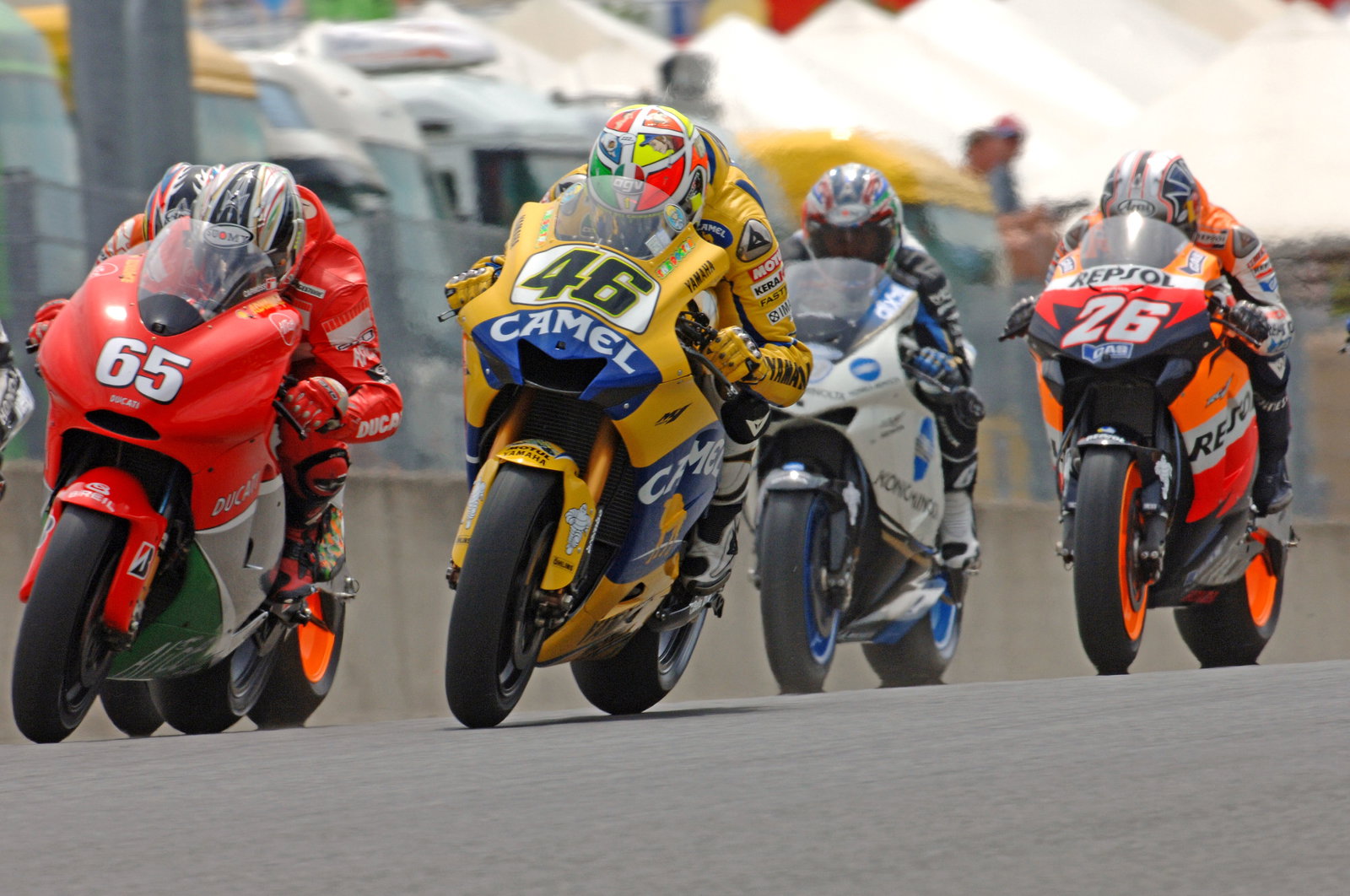 Capirossi, Rossi, Pedrosa, Italian MotoGP 2006