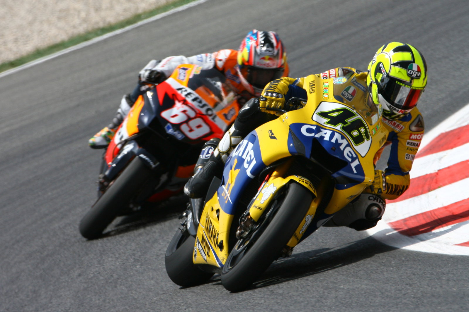 Rossi, Hayden, Catalunya MotoGP Race 2006