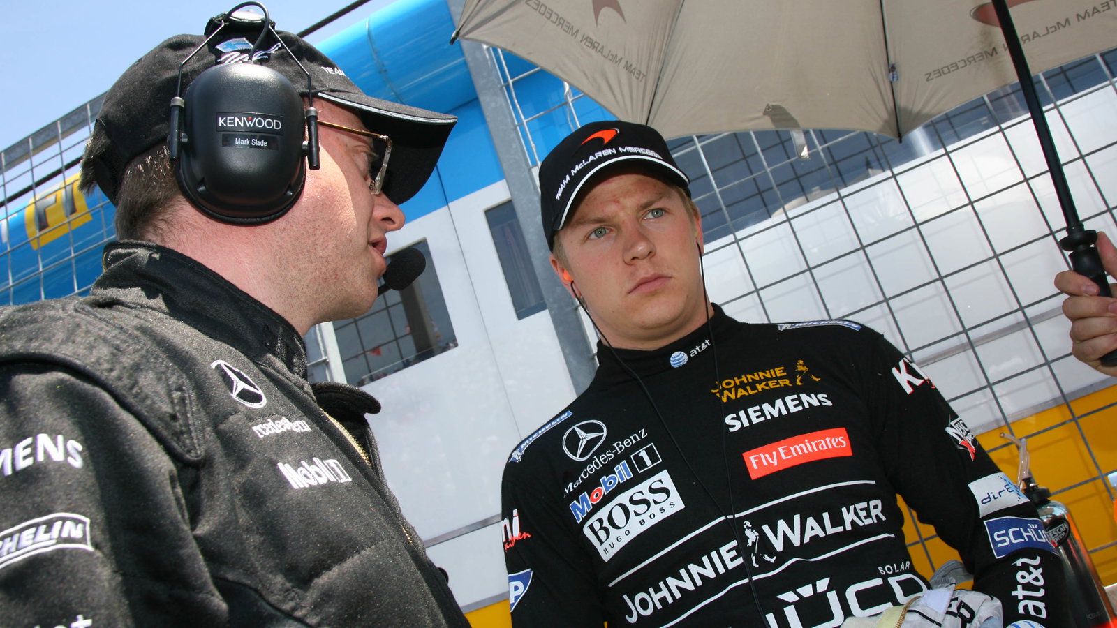 25.06.2006 Montreal, Canada, Mark Slade (GBR) Kimi Raikkonen`s Race Engineer, with Kimi Raikkonen (F