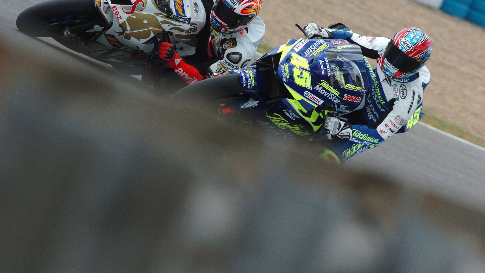 Byrne and Edwards, Spanish MotoGP, 2004