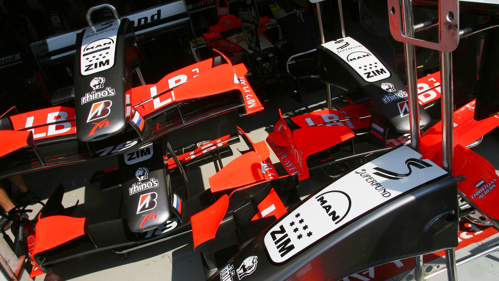 15.07.2006 Magny Cours, France, Midland MF1 Racing, Front wings - Formula 1 World Championship, Rd 1