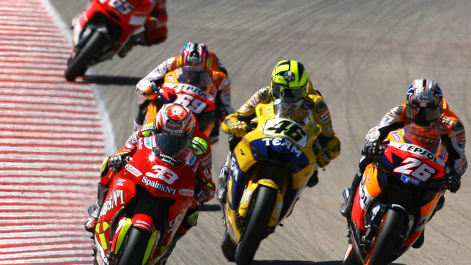 Melandri, Pedrosa, Rossi, Hayden, Capirossi, German MotoGP, 2006