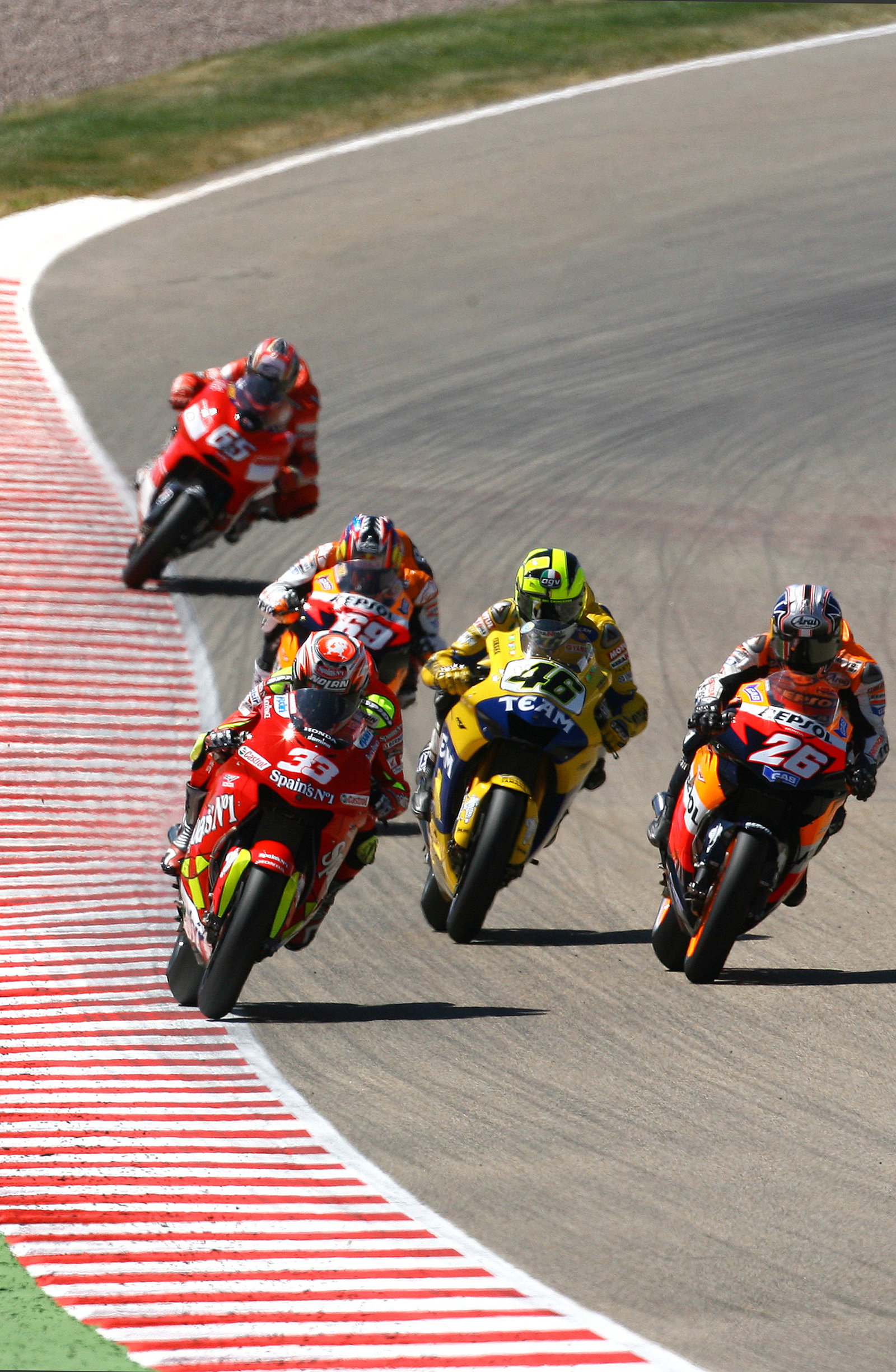 Melandri, Pedrosa, Rossi, Hayden, Capirossi, German MotoGP, 2006
