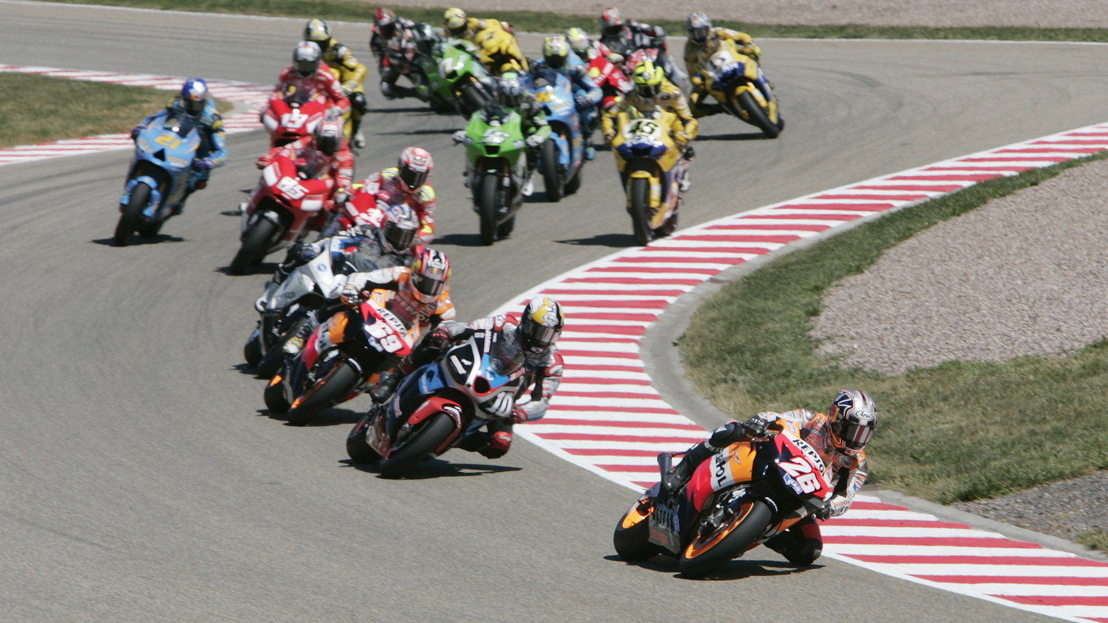 Pedrosa leads at start, German MotoGP Race 2006