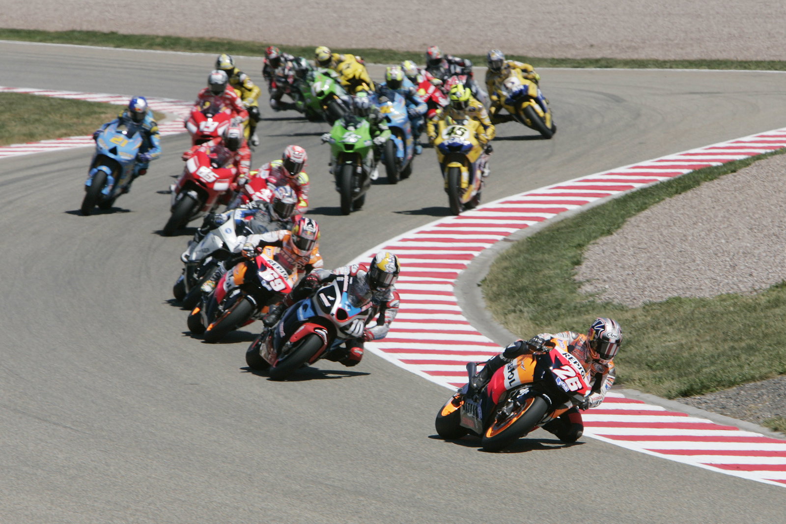 Pedrosa leads at start, German MotoGP Race 2006