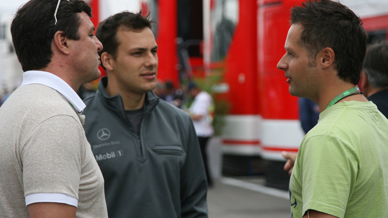 Mark Blundell, Gary Paffett and Andy Priaulx at the Hungarian GP