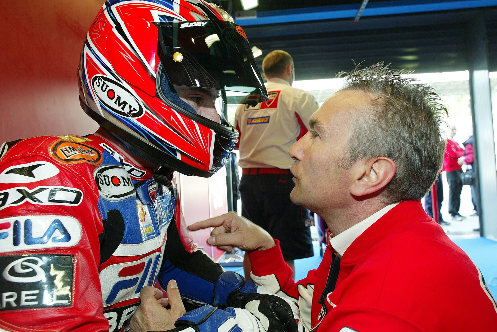 Toseland, Davide Tardozzi, WSBK Monza, 2004