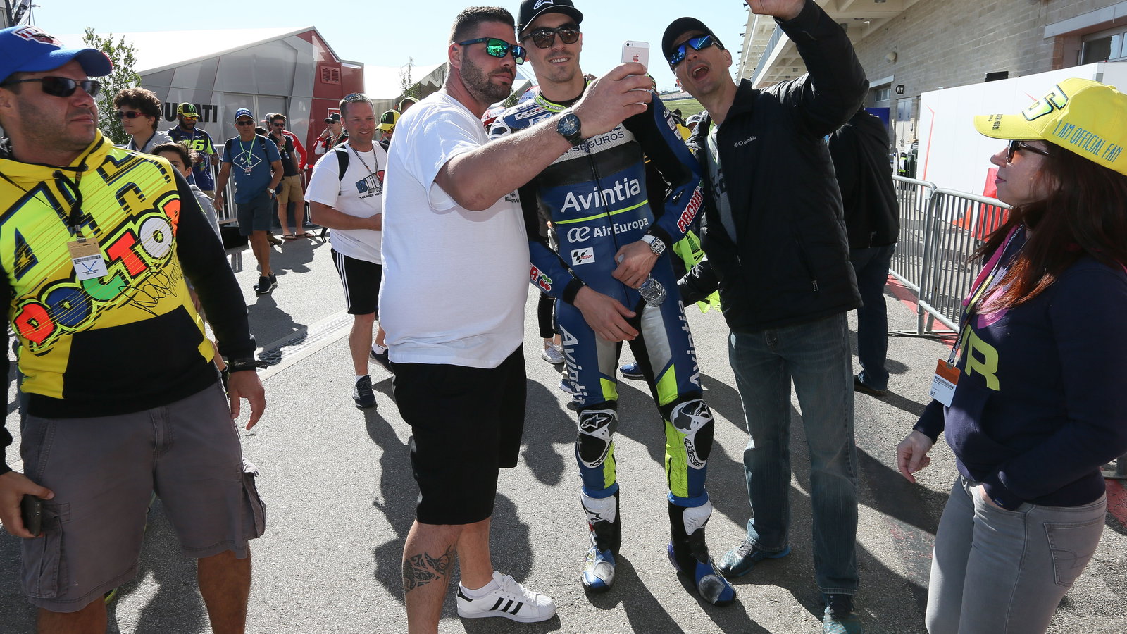 Baz with fans,MotoGP, Grand Prix of the Americas, 2017.