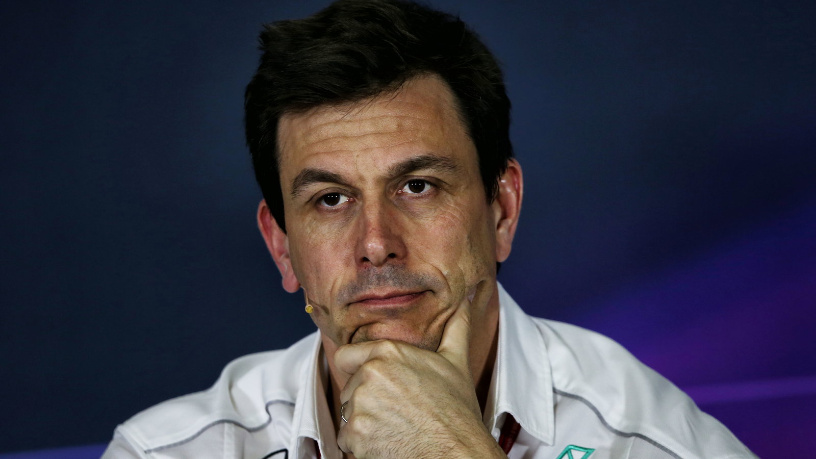 Toto Wolff (GER) Mercedes AMG F1 Shareholder and Executive Director in the FIA Press Conference.
12.