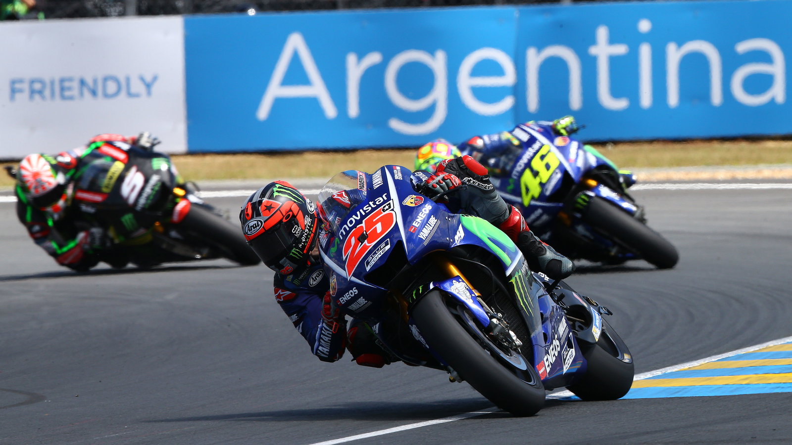 Vinales, Rossi, French MotoGP 2017