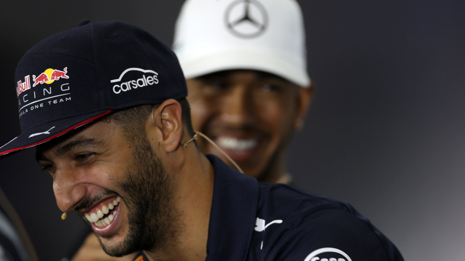 13.07.2017 - Press conference, Daniel Ricciardo (AUS) Red Bull Racing RB13 and Lewis Hamilton (GBR) 