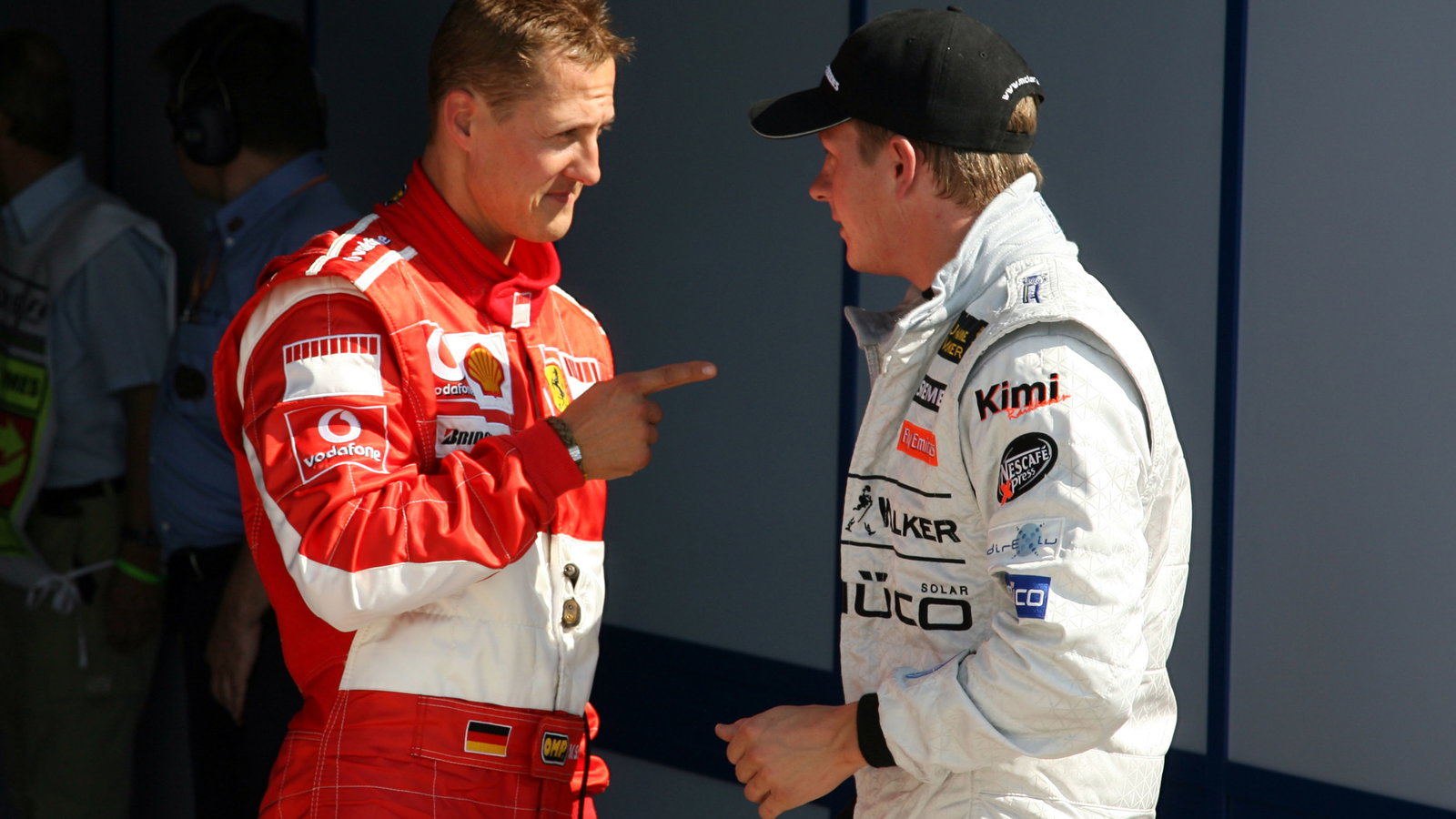 09.09.2006 Monza, Italy, Michael Schumacher (GER), Scuderia Ferrari and Kimi Raikkonen (FIN), Räikk