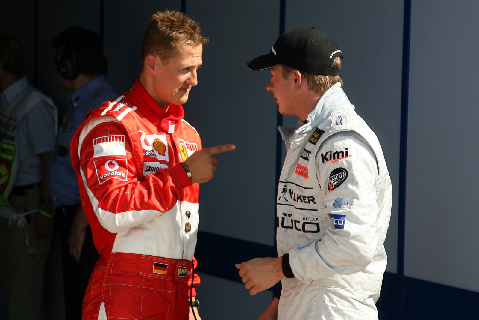 09.09.2006 Monza, Italy, Michael Schumacher (GER), Scuderia Ferrari and Kimi Raikkonen (FIN), Räikk