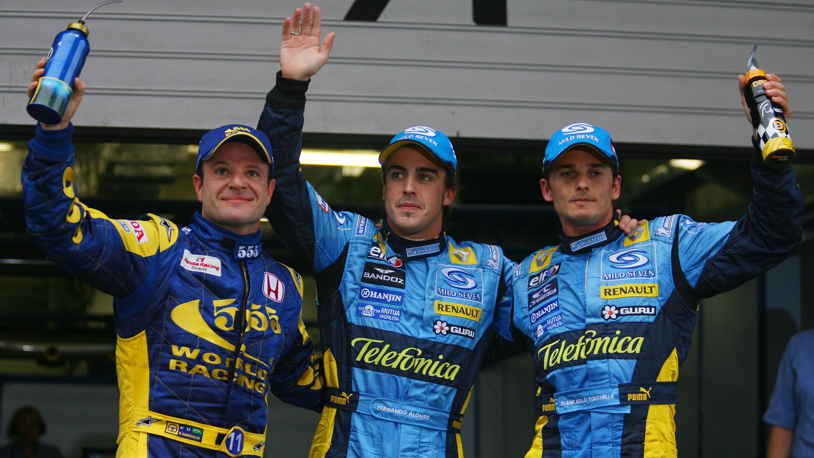 30.09.2006 Shanghai, China, Fernando Alonso (ESP), Renault F1 Team, Pole Position, 2nd Giancarlo Fis