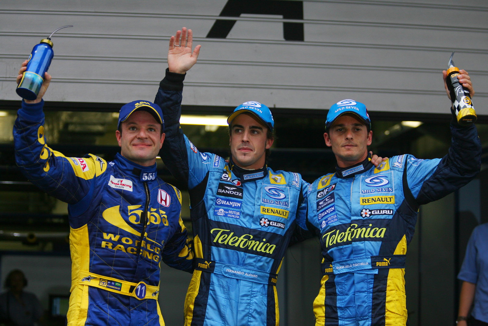 30.09.2006 Shanghai, China, Fernando Alonso (ESP), Renault F1 Team, Pole Position, 2nd Giancarlo Fis