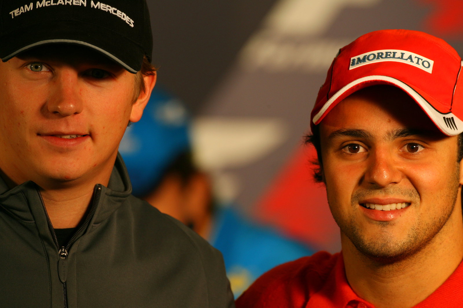 19.10.2006 Sao Paulo, Brazil, Kimi Raikkonen (FIN), Rkken, McLaren Mercedes and Felipe Massa (BR
