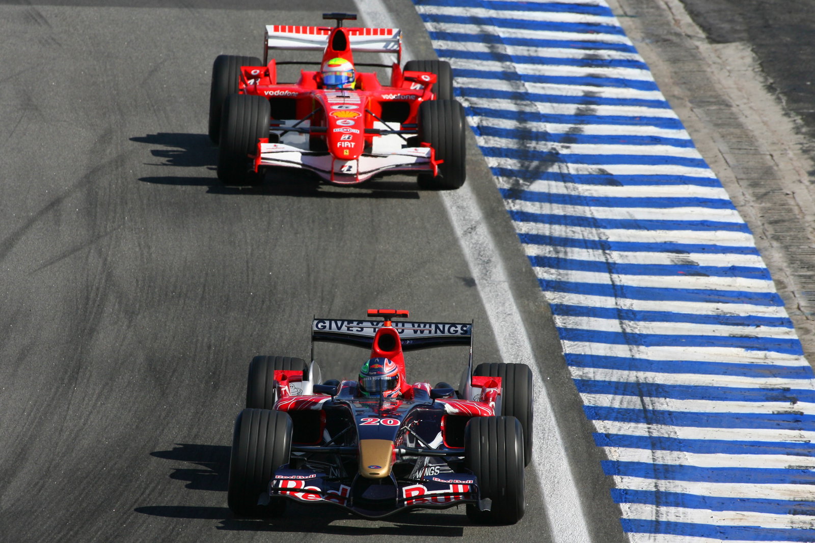 22.10.2006 Sao Paulo, Brazil, Vitantonio Liuzzi (ITA), Scuderia Toro Rosso, STR01 and Felipe Massa (