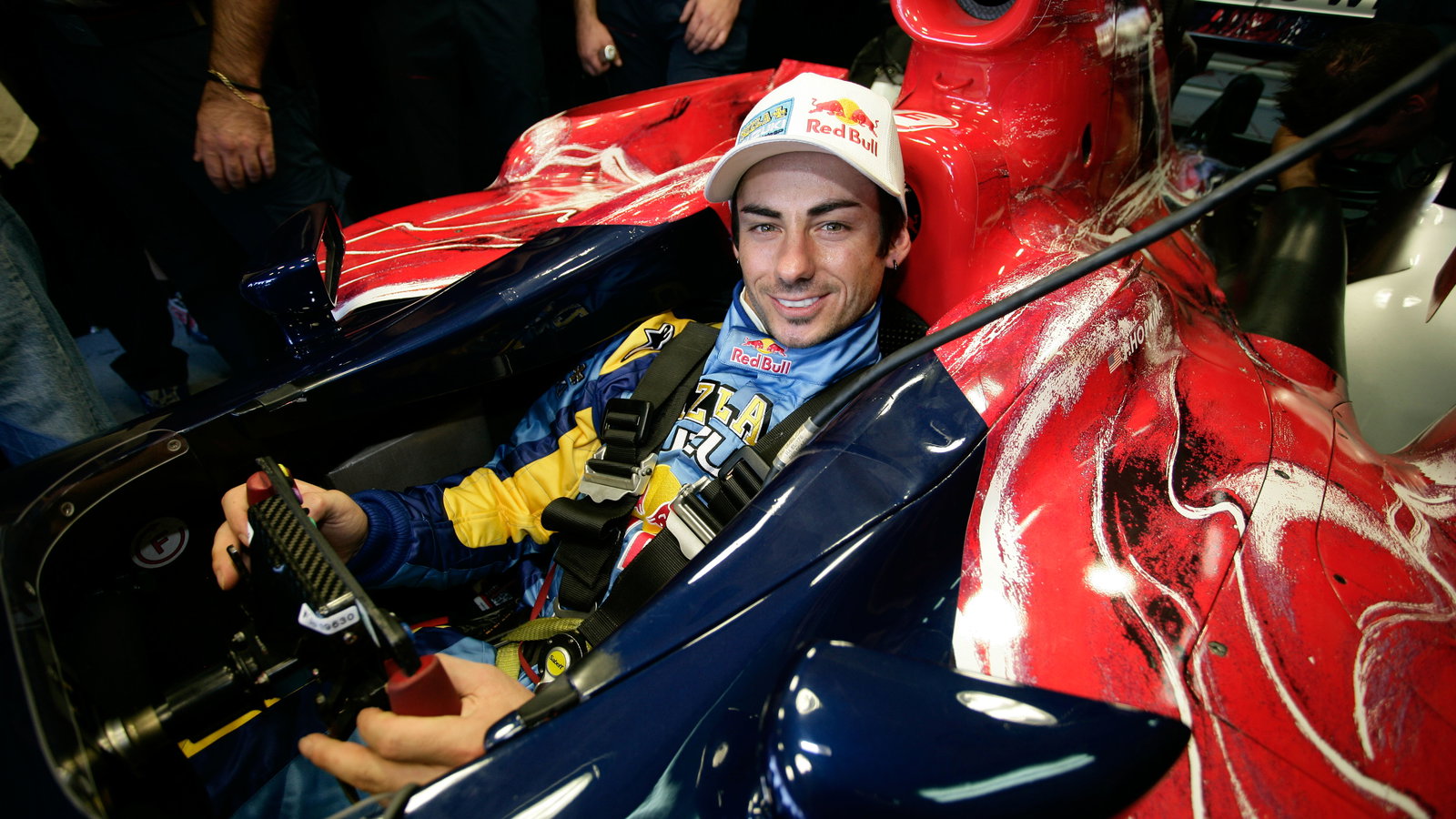 Hopkins in Toro Rosso F1 car, Valencia seat swap, 31st Oct 2006