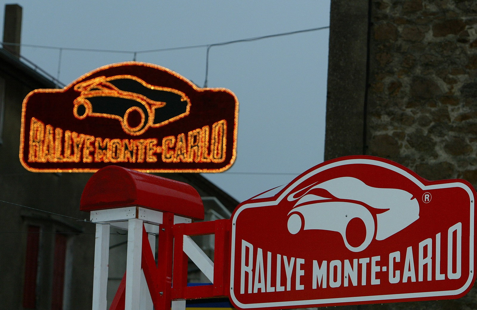 Scene, Rallye Monte Carlo sign. Rallye Automobile Monte-Carlo, 18-20 January 2007