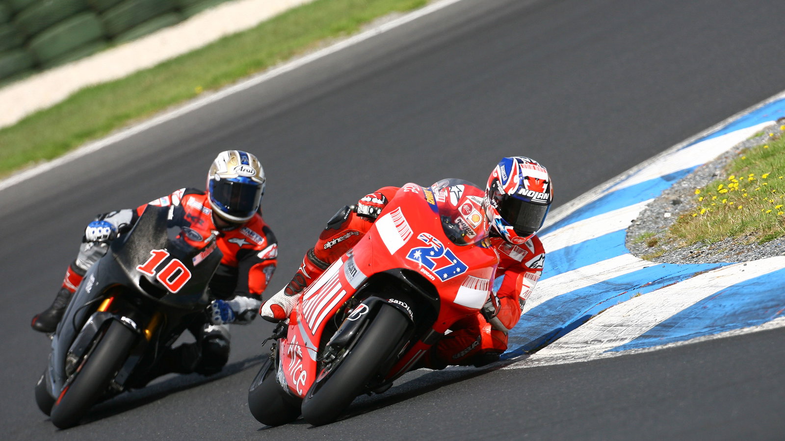 Roberts, Stoner, Phillip Island MotoGP test,2007