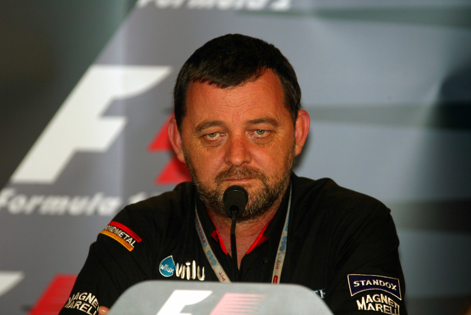 Paul Stoddart at the Friday FIA press conference at Indianapolis