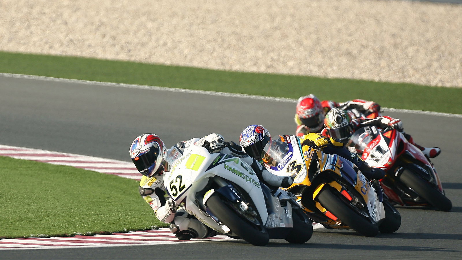 Toseland, Biaggi, Corser, Qatar, WSBK Race 2, 2007