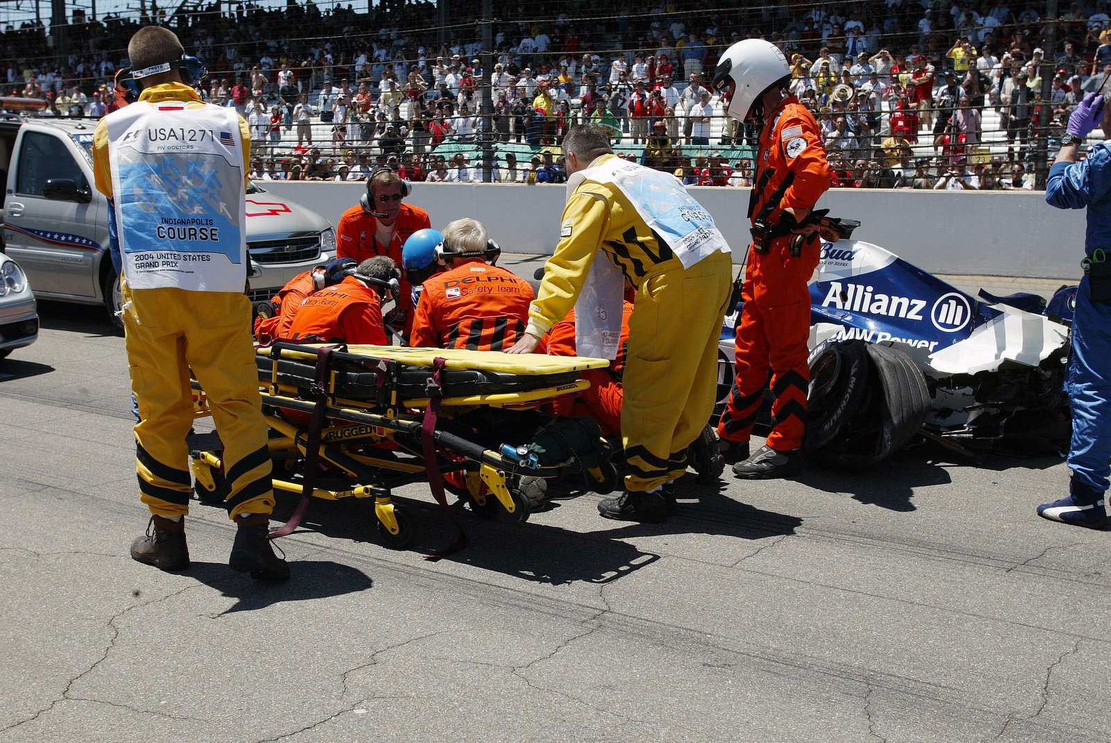 Ralf Schumacher, BMW Williams F1 accident at the US GP