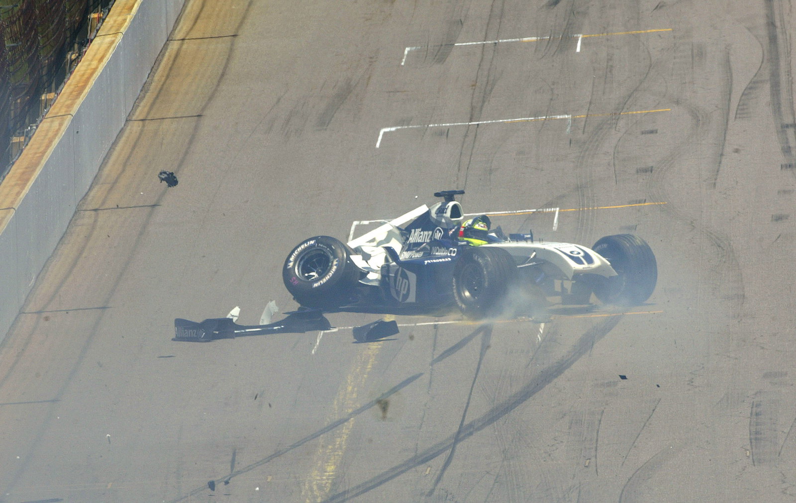 Ralf Schumacher, BMW Williams F1 accident at the US GP