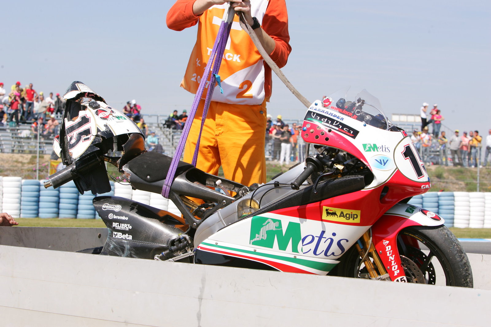 Locatelli crash, Spanish 250GP 2007