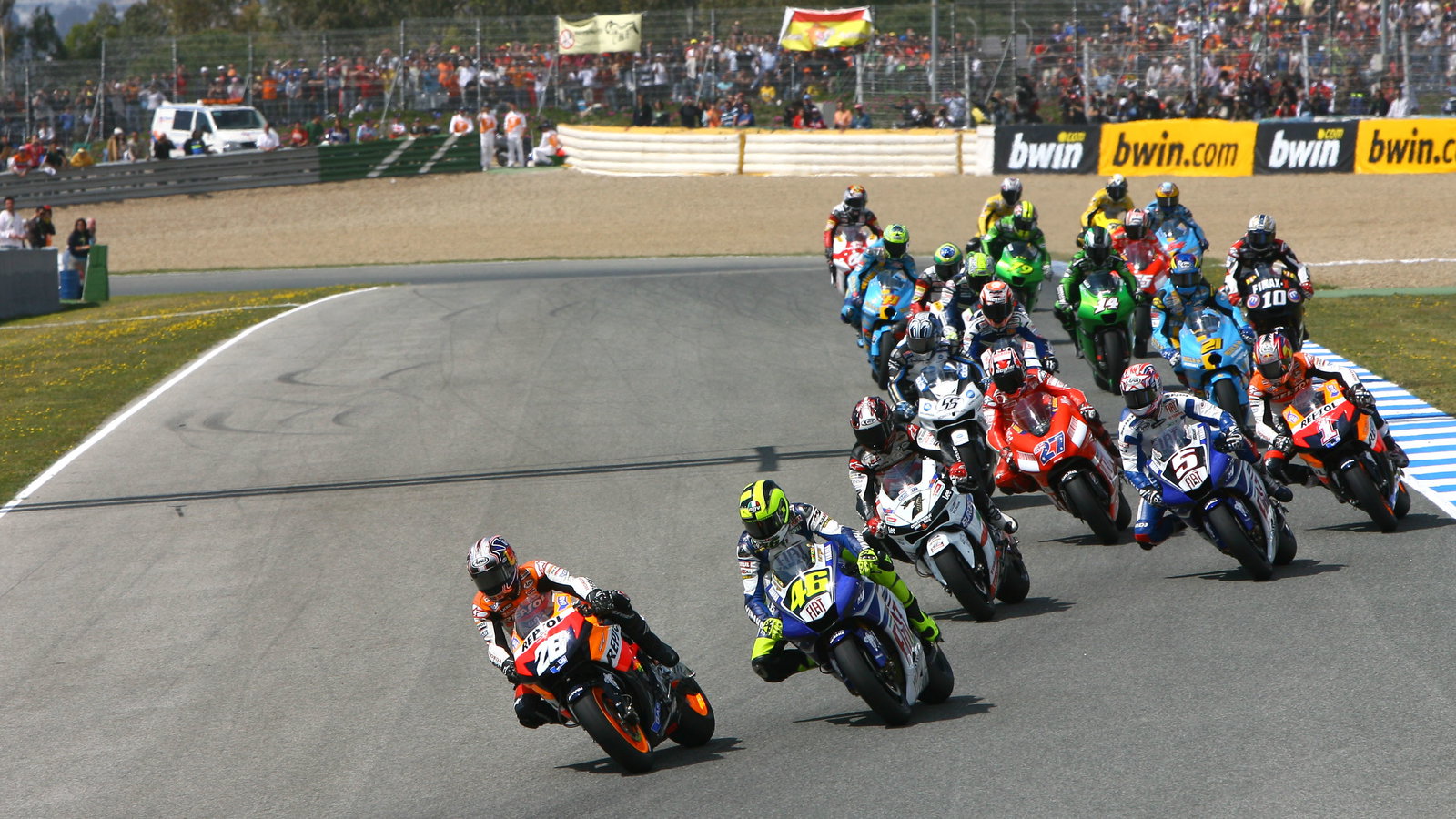 Pedrosa and Rossi, strat, Spanish MotoGP, 2007