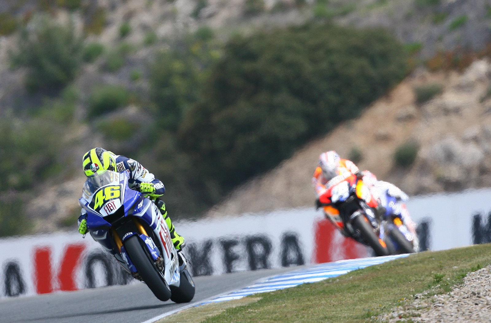 Rossi, Pedrosa, Spanish MotoGP, 2007