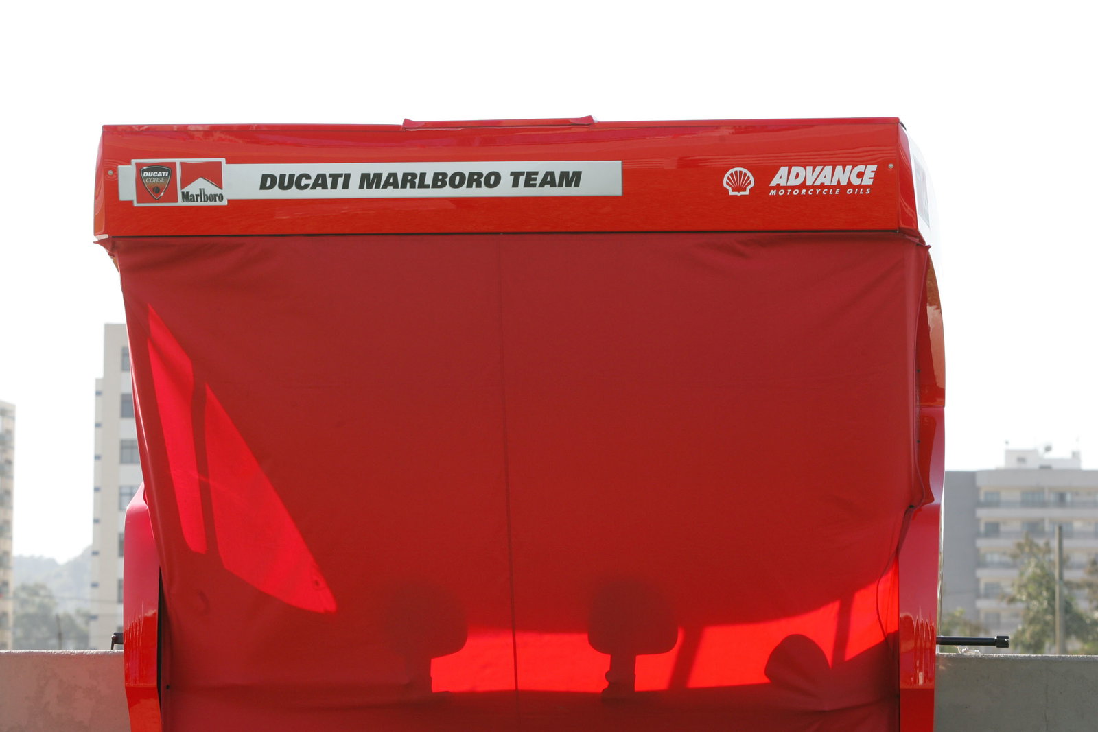 Ducati pit wall, Rio MotoGP 2004