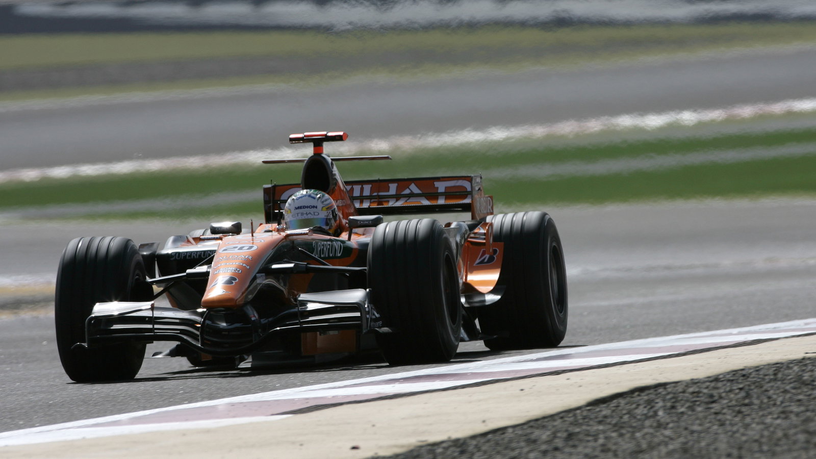 Adrian Sutil (GER) Etihad Aldar Spyker Formula One Team F8-V11, Bahrain F1 Grand Prix, Sakhir, 13-15