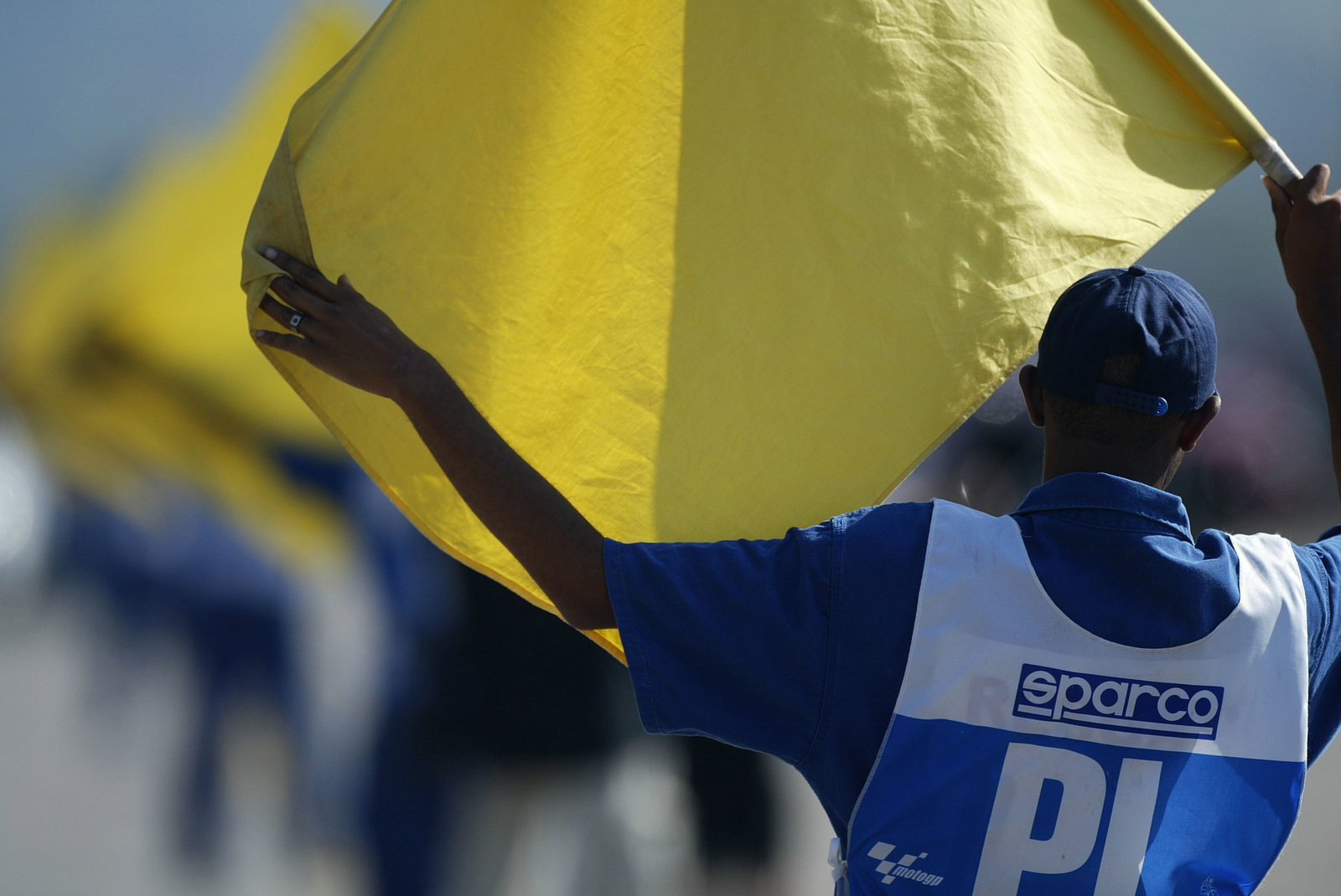 Pit lane marshals, Rio MotoGP, 2004
