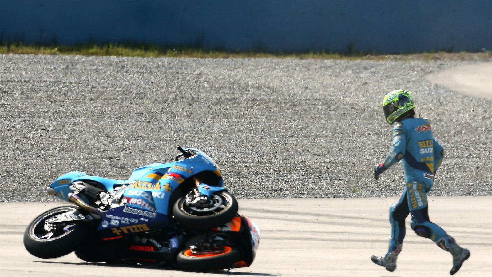 Vermeulen after first lap crash, Turkish MotoGP Race 2007