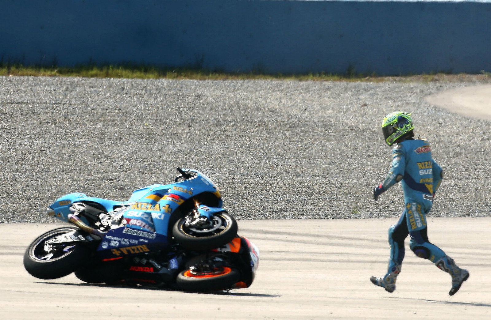 Vermeulen after first lap crash, Turkish MotoGP Race 2007