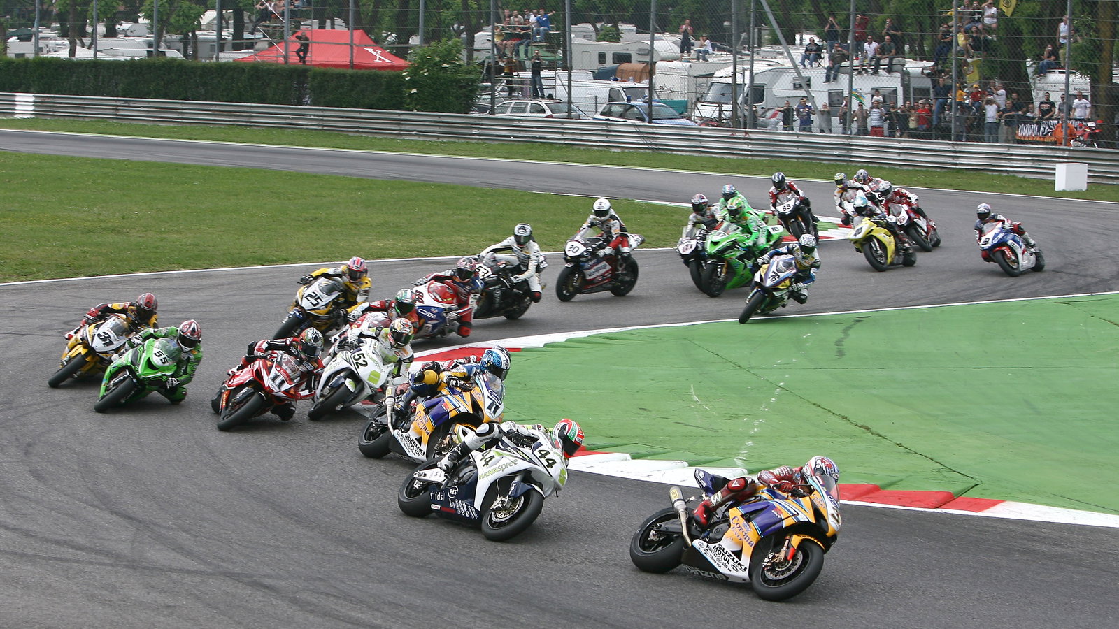 Race Start, Italian WSBK Race 1 2007