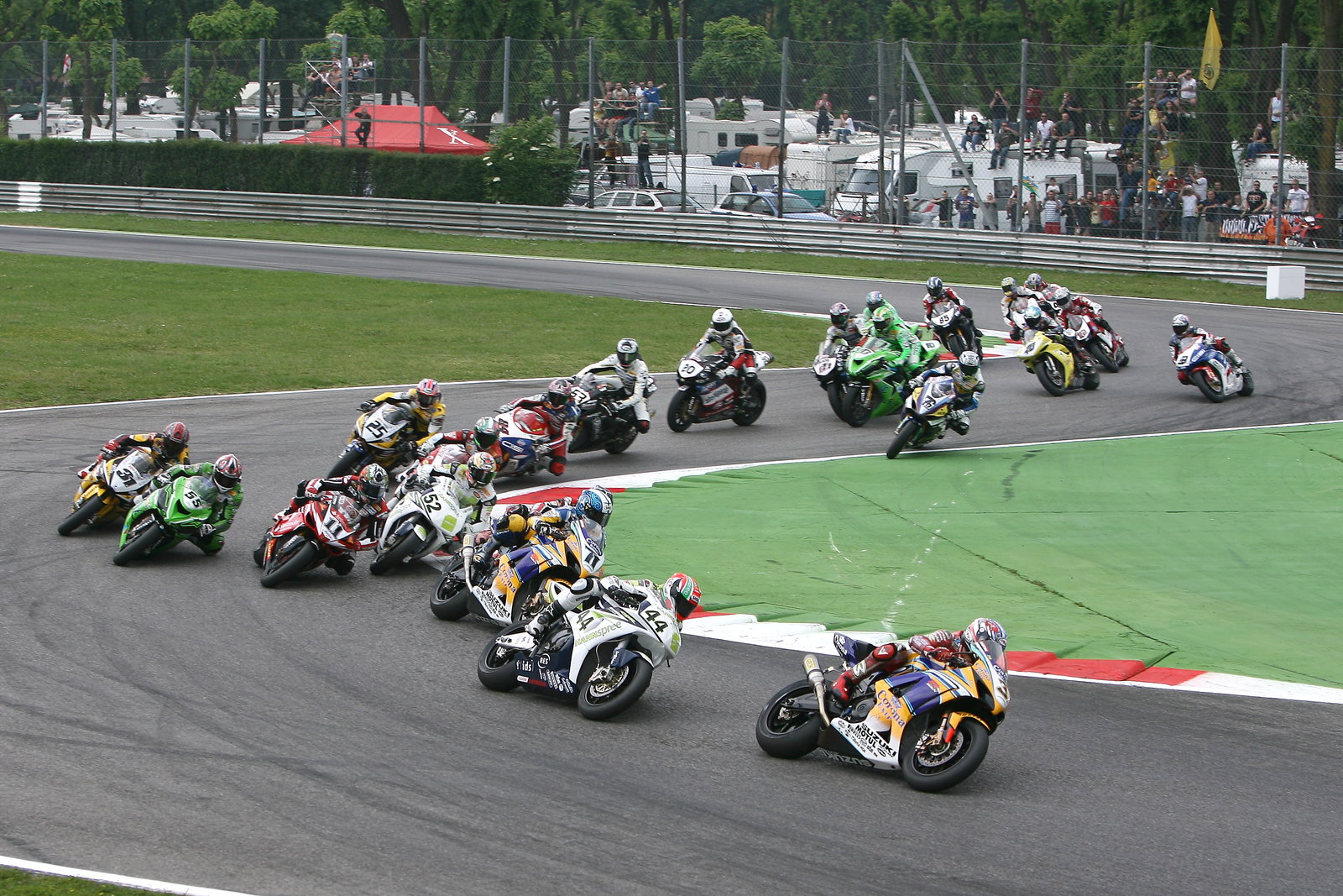 Race Start, Italian WSBK Race 1 2007