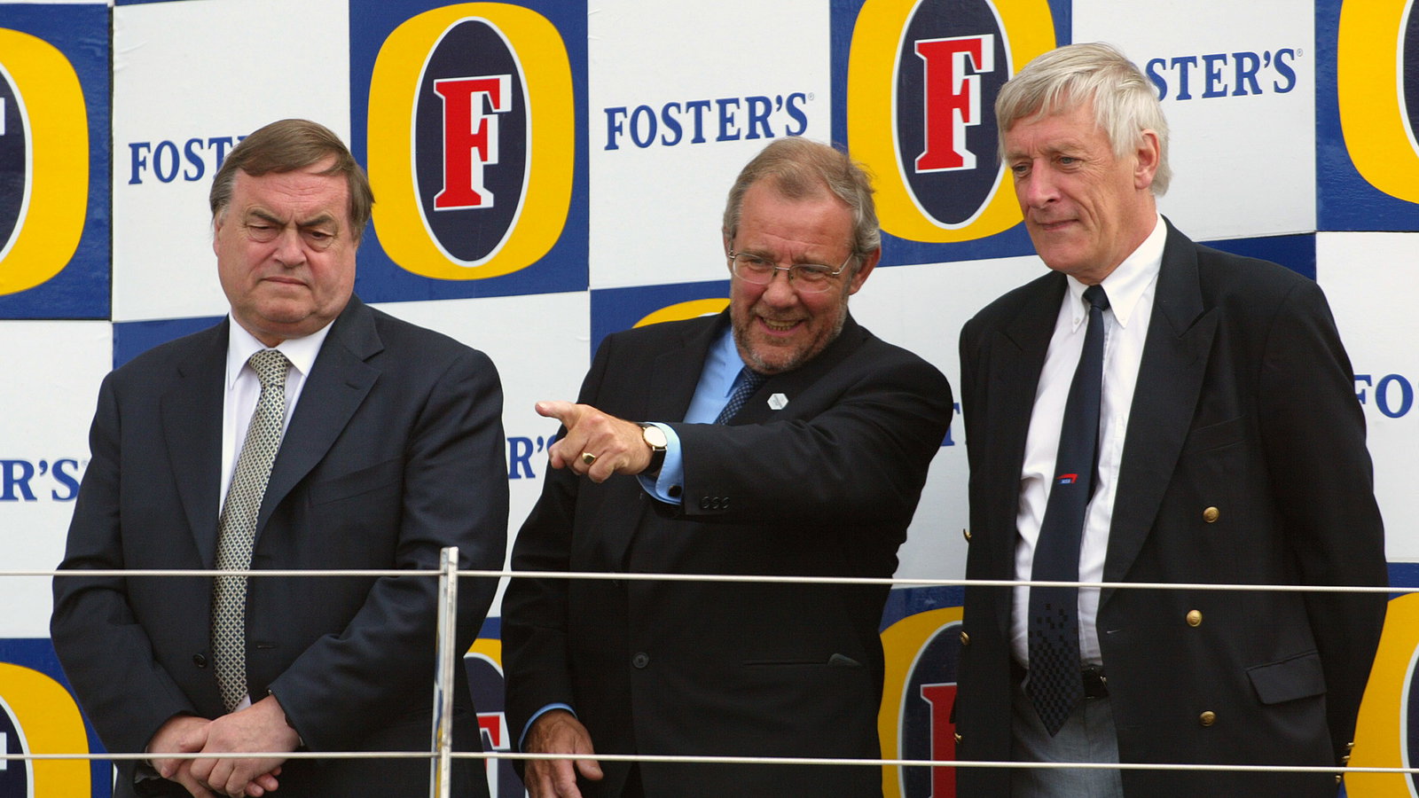 Deputy Prime Minister John Prescott MP, Richard Caborn MP and John Grant Chairman of the Motor Sport