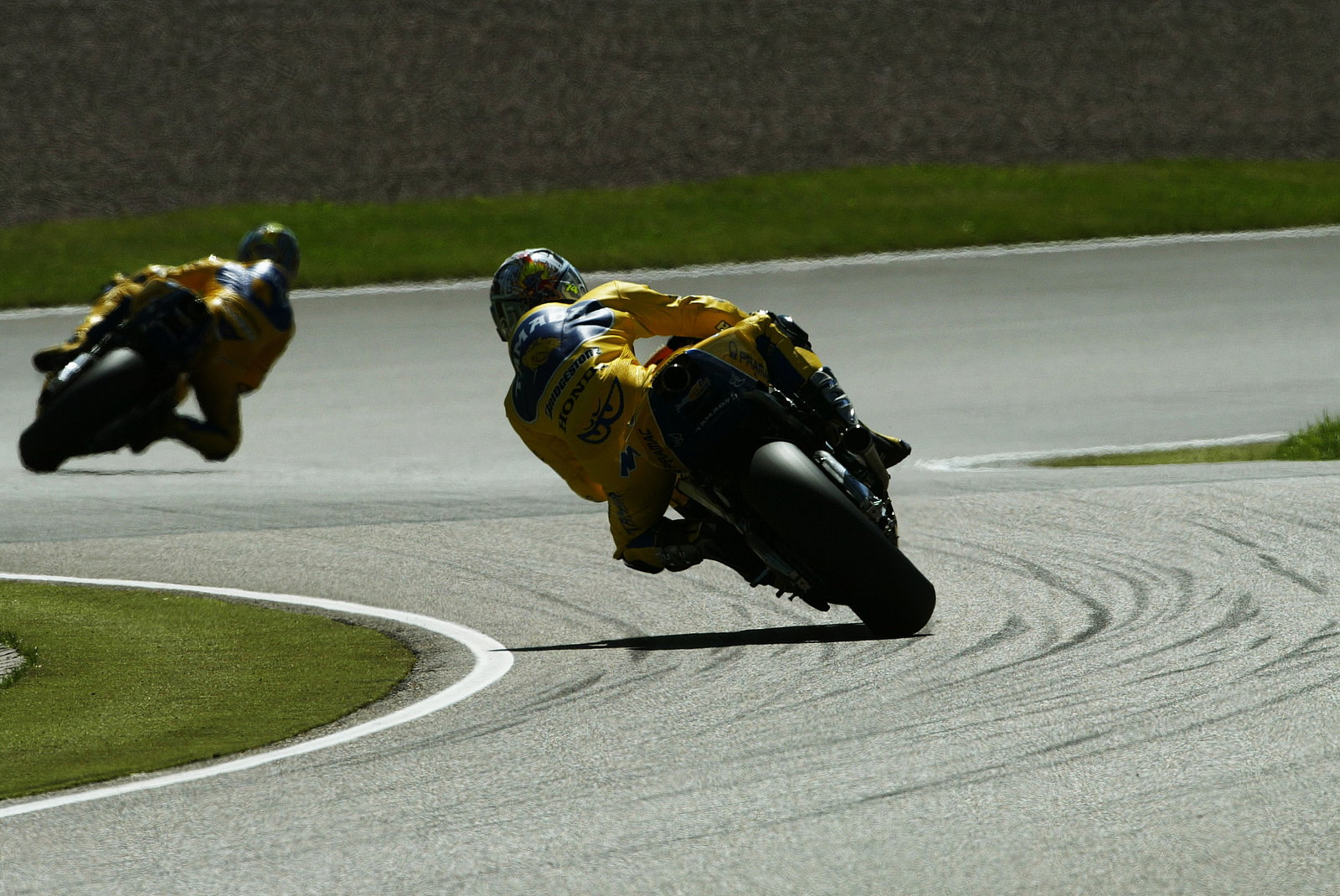 Biaggi Leads Tamada, German MotoGP, 2004