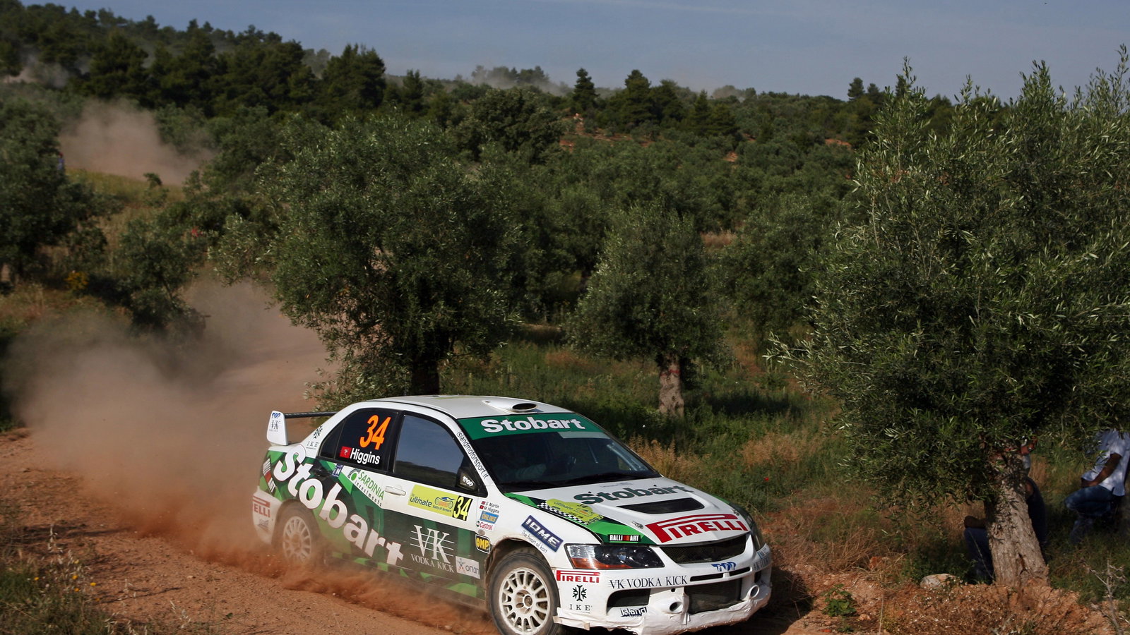 Mark Higgins (GBR) / Scott Martin (GBR), Mitsubishi Lancer Evo [Production WRC]. Acropolis Rally of 
