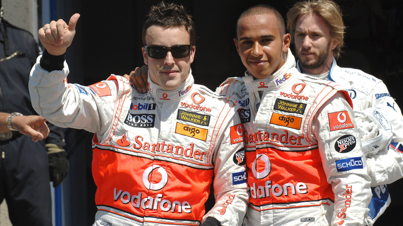Fernando Alonso (ESP) McLaren MP4/22, Lewis Hamilton (GBR) McLaren MP4/22, Canadian F1 Grand Prix, M