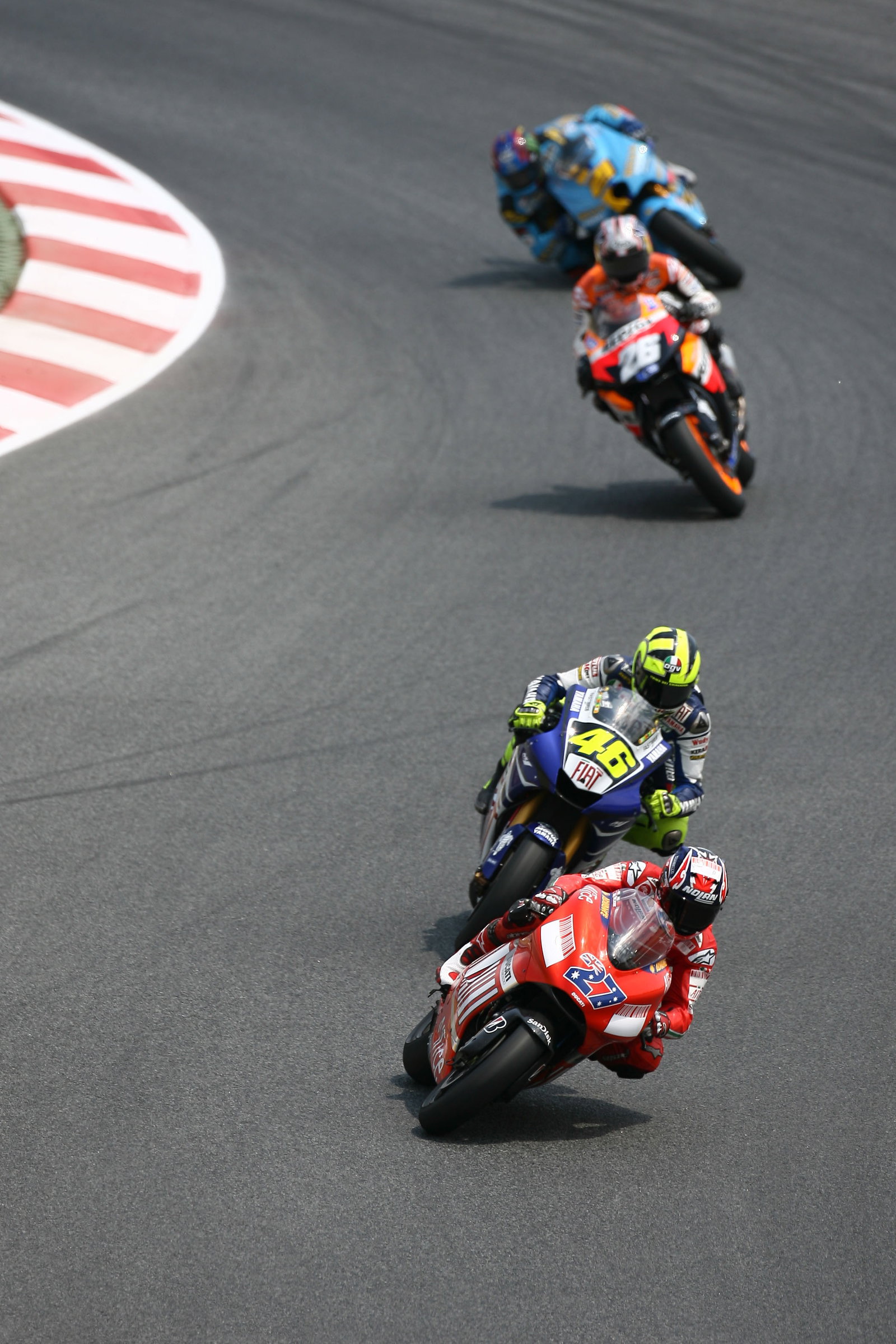 Stoner, Rossi, Pedrosa, Hopkins, Catalunya MotoGP Race 2007