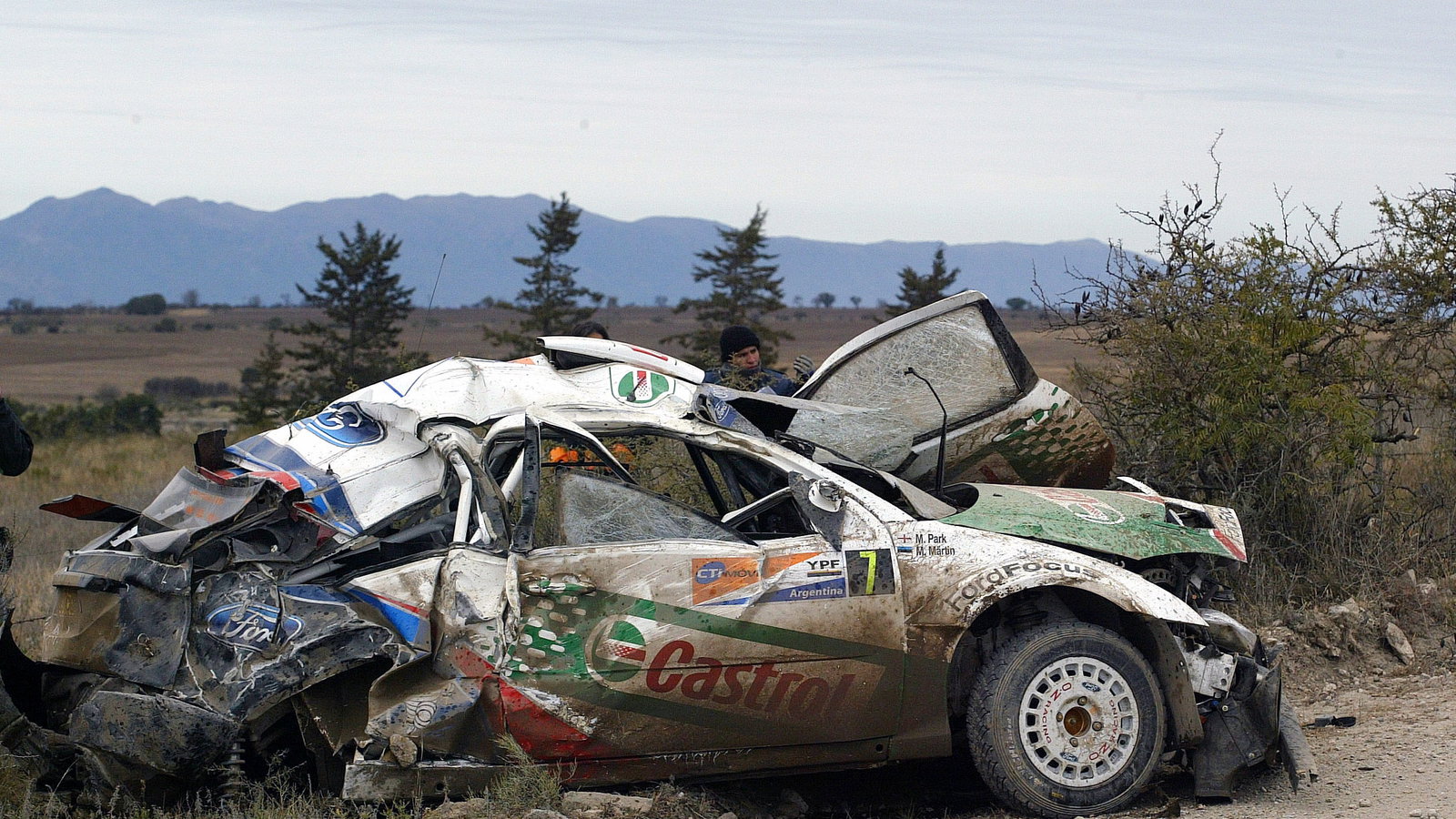 Ford`s Markko Martin and Michael Park had a major accident on Stage 5 in Argentina.