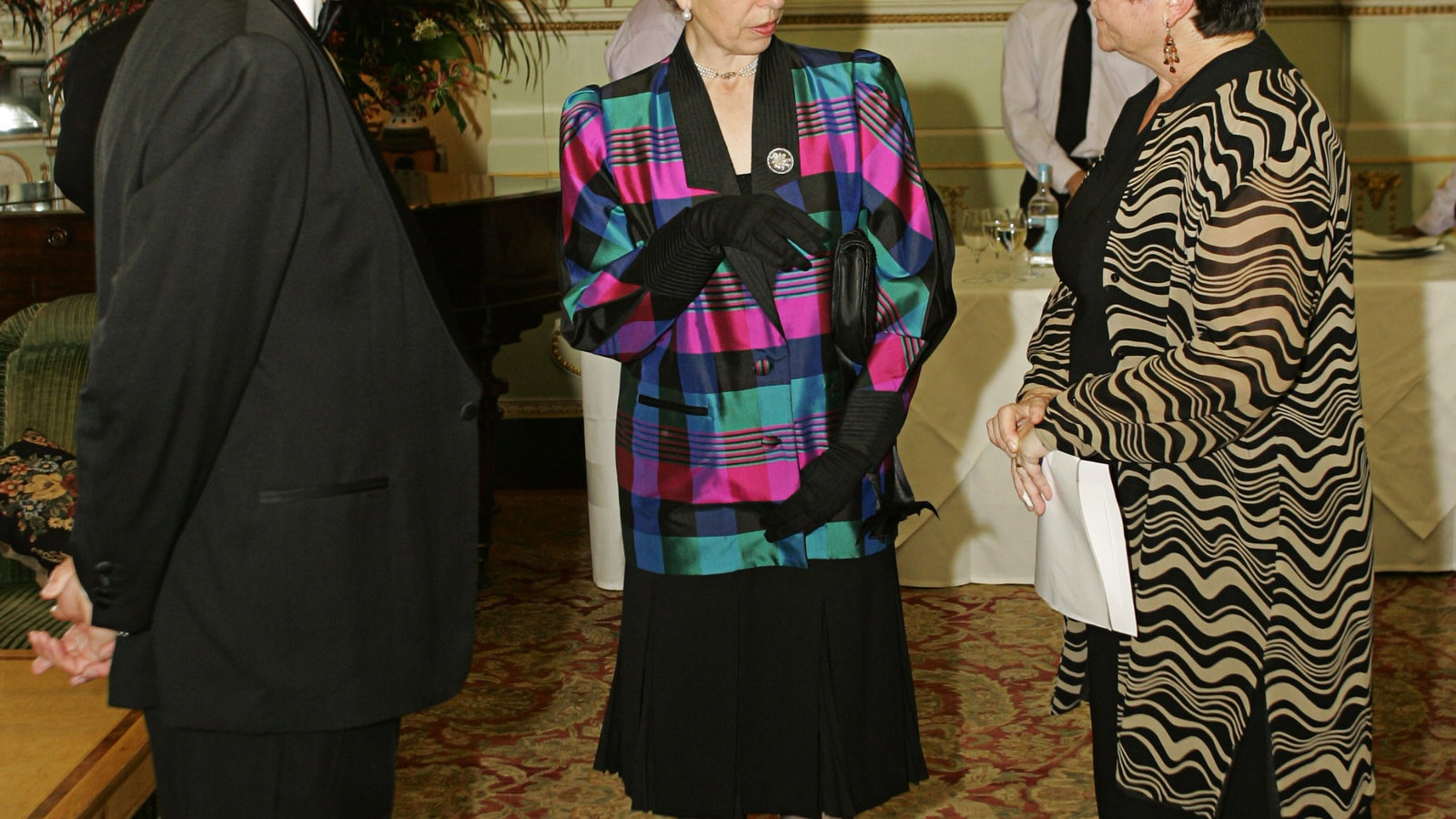 HRH Princess Anne, Andrea Coleman and Barry Coleman, Riders For Health dinner London 21 July 2004