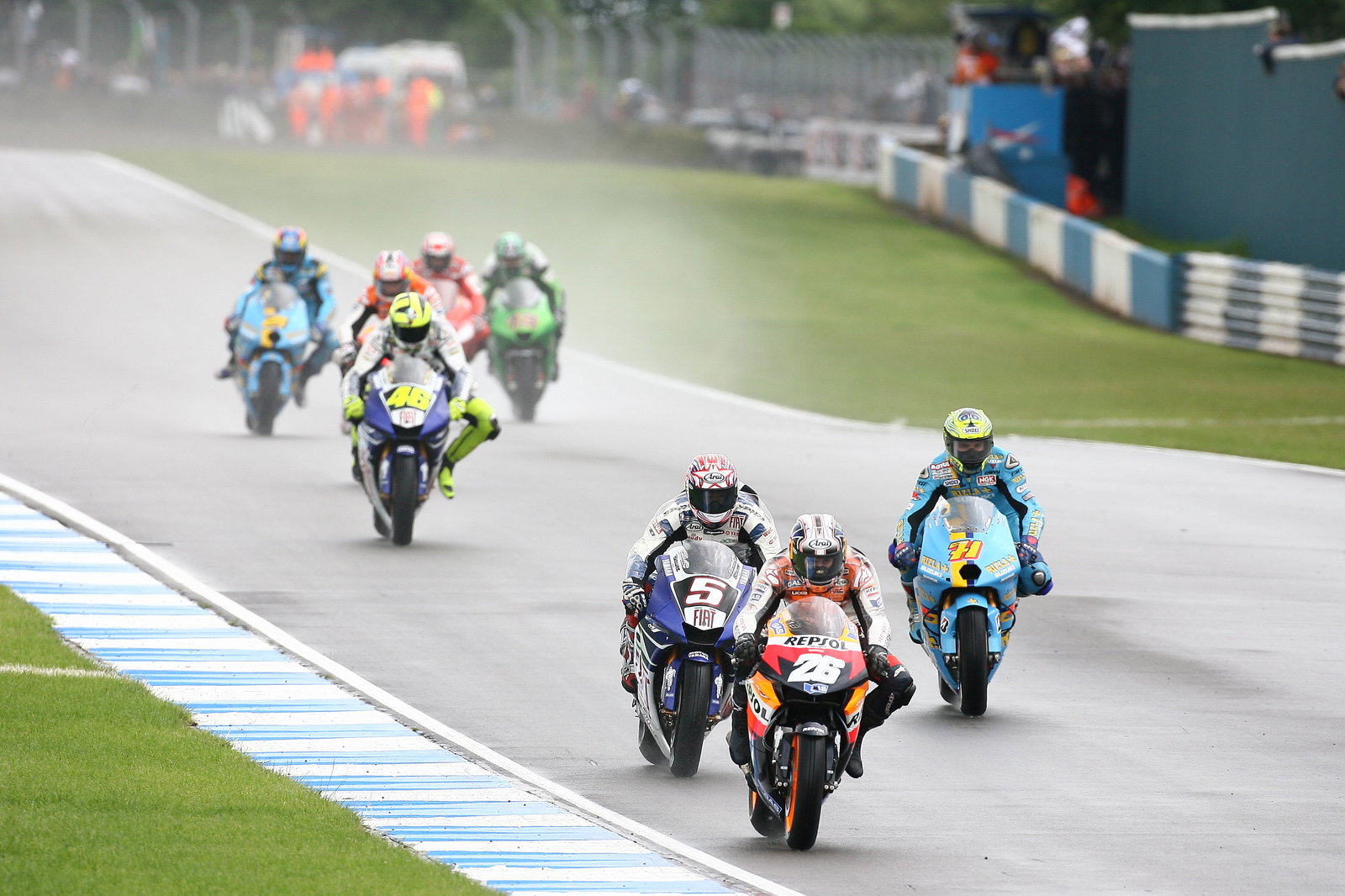 Pedrosa, Edwards, Vermeulen, British MotoGP Race 2007