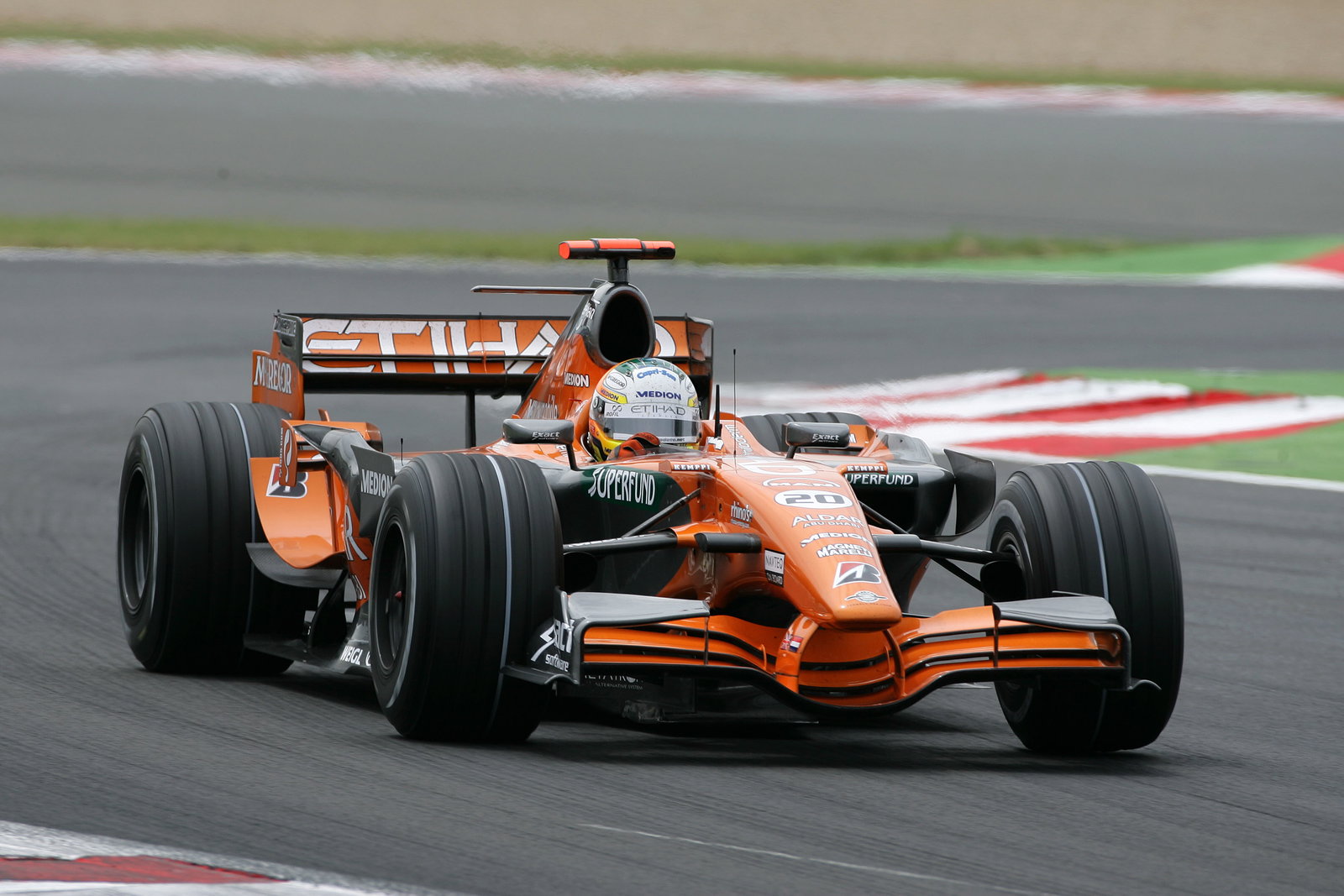 Adrian Sutil (GER) Etihad Aldar Spyker Formula One Team F8-V11, France F1, Magny Cours, 29th June-1s