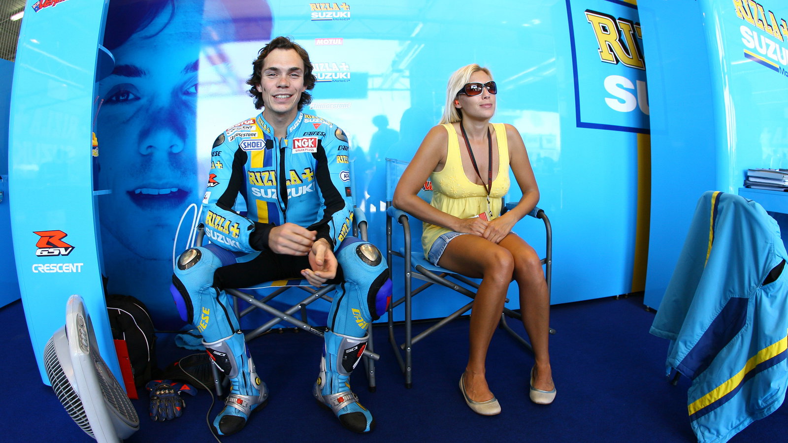 Vermeulen and girlfriend, German MotoGP 2007