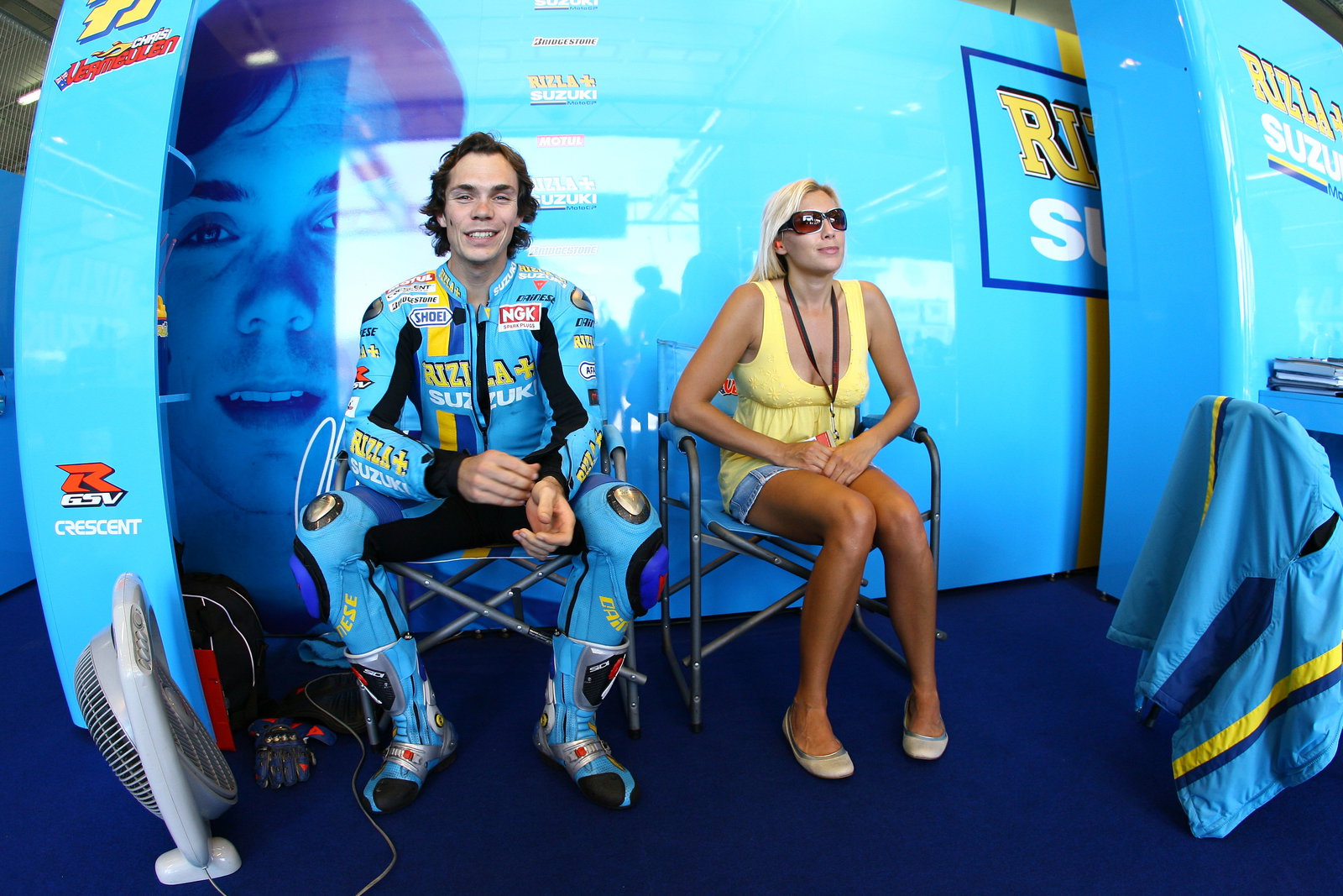 Vermeulen and girlfriend, German MotoGP 2007