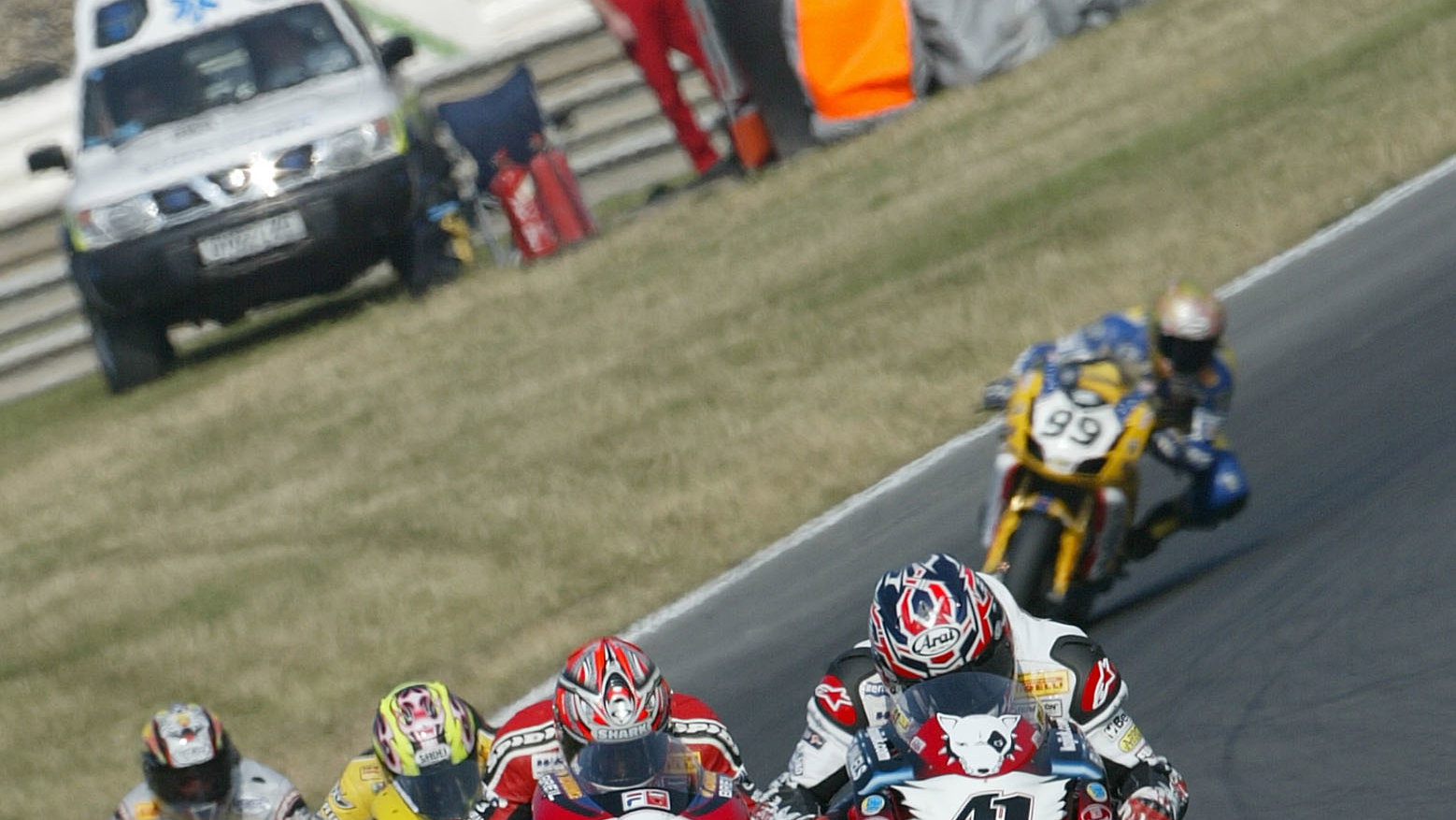 Haga leads Brands Hatch WSBK, race 2, 2004